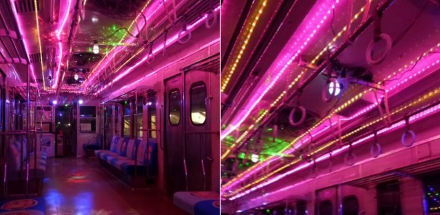 Chiba railway cars’ Christmas lights are more lap dance than Lapland, say Japanese netizens【Pics】