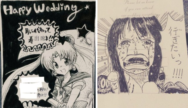 Creative drawings to reply to wedding invites are all the rage in Japan right now 【Photos】