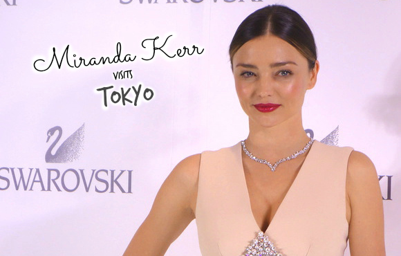 Miranda Kerr promotes new jewellery line, lights up a Christmas tree and leaves her mark on Tokyo