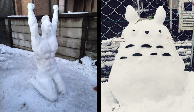 Heavy snowfall gives the people of Japan a chance to show off their secret sculpting skills【Pics】