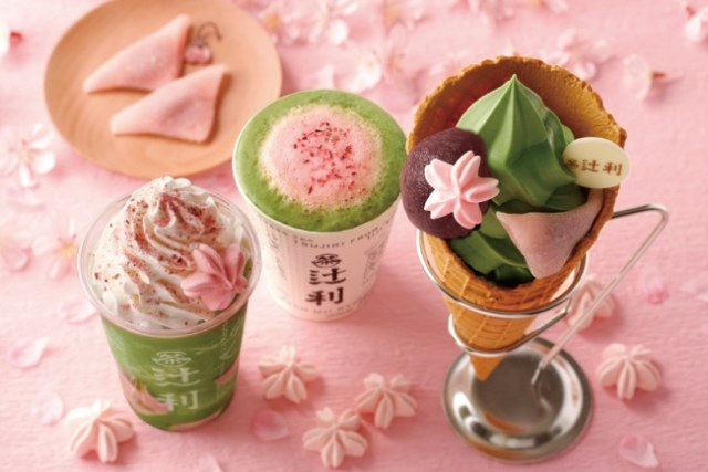 Kyoto tea maker Tsujiri offers a taste of spring with sakura sweets and drinks!