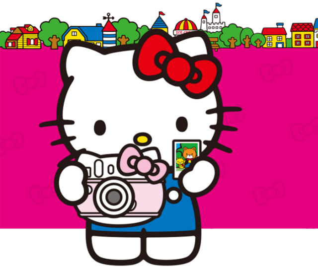 Hello Kitty-branded instant cameras, so you can shake it like a Polaroid in 2016!