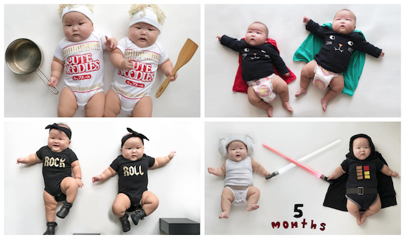 Internet celebri-babies “Momo Twins” are so cute we could eat them right up【Pics】