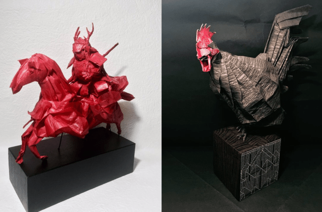 Japanese Twitter user makes unbelievable origami artwork out of a single piece of paper【Pics】