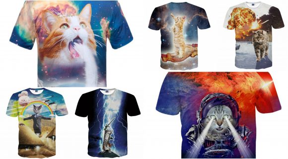 You have cat to be kitten us with these totally OTT kitty T-shirts!【Pics】