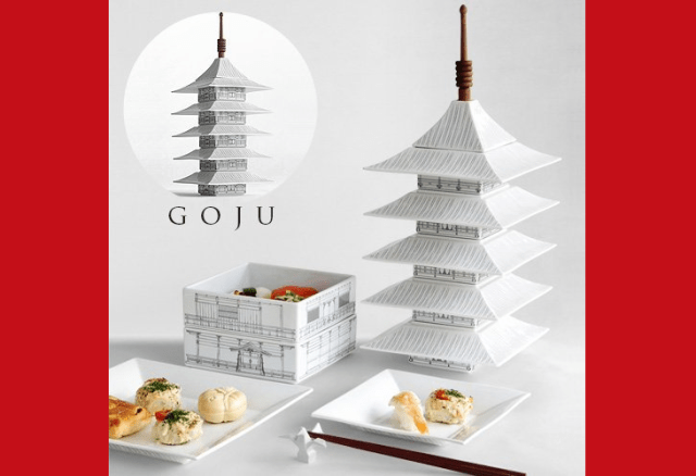 Add some Japanese architecture to your dinner table with beautiful pagoda dinnerware sets