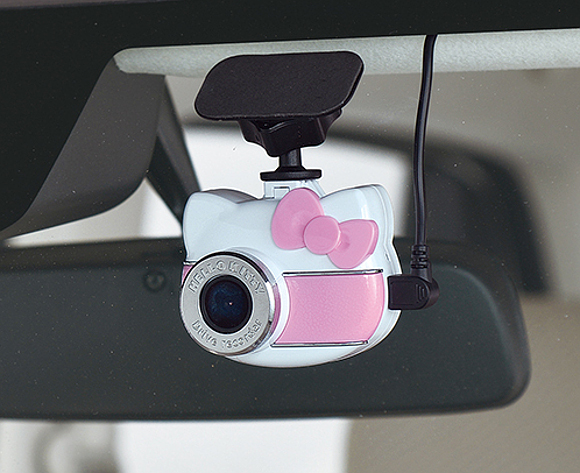 Let Japan’s beloved anime cat keep an eye on the road for you with the Hello Kitty Drive Recorder