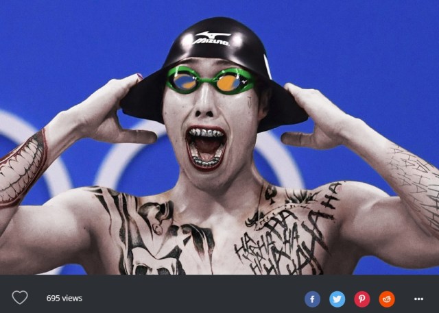 Olympic swimmer’s candid shot makes the best Photoshop Battle fodder