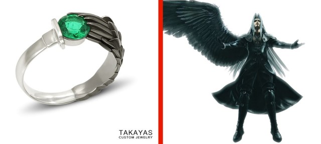 Sephiroth’s One Winged Angel absolutely dazzles on the hand of one you’ve ringed