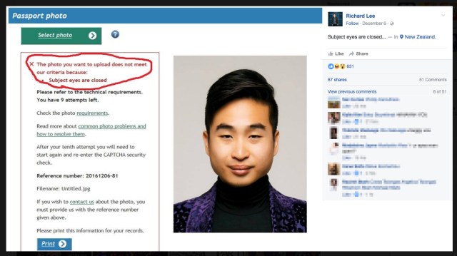 “Eyes are closed”: Asian man’s passport photo denied