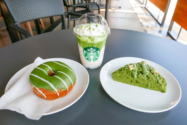 Starbucks Japan releases matcha scones and doughnuts with their new matcha Frappuccino