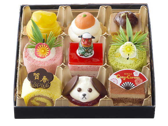 Ginza Cozy Corner unveils cute range of osechi New Year cakes featuring lucky Japanese symbols