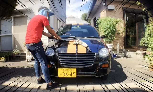 We restore the magic-marker-painted Mr. Sato Car to its original $8 condition