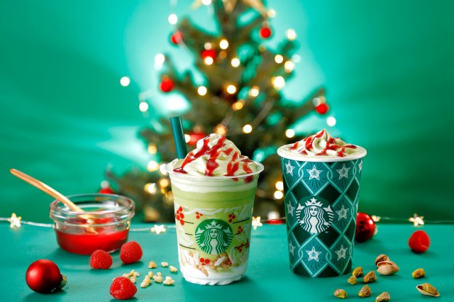 Starbucks Japan unveils new Pistachio Christmas Tree Frappuccino drinks for the holiday season