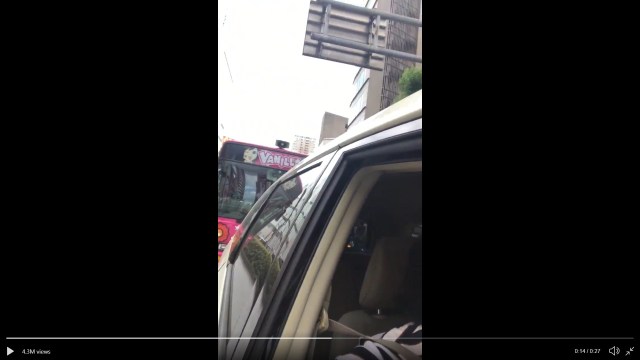 Japanese driver in traffic jam gets the worst possible vehicle stuck behind him【Video】