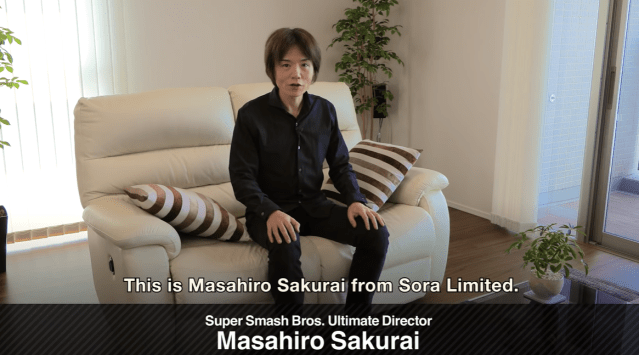 Smash Bros. director Sakurai’s couch appears in video, has Internet searching for where to buy it