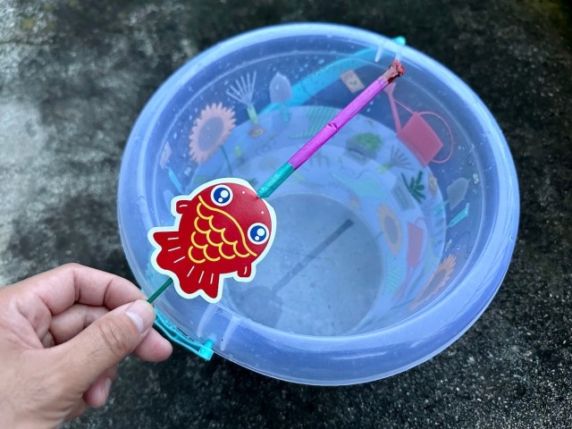 Goldfish fireworks from Japan are meant to be enjoyed submerged in a bucket of water