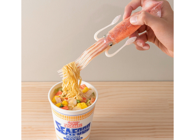 Cup Noodle sells new squid fork with its instant ramen