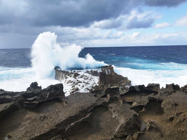 Dog-killing waves create spectacular views on this remote Japanese island