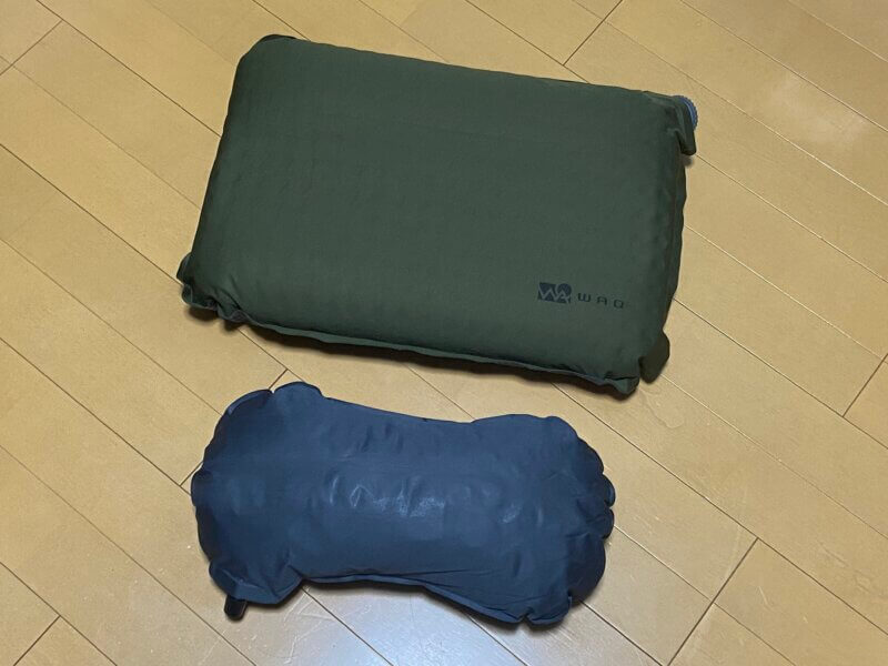 BUNDOK(バンドック) ポータブルピローとWAQ(ワック) RELAXING CAMP PILLOW waq-rcp1