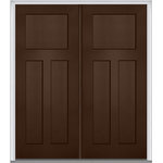 Verona Home Design - 3 Panel Shaker Fiberglass Double Door 74"x81.75" LH In-Swing - Verona Home Design's fiberglass smooth entry doors are an intricate part of home design. All of our fiberglass smooth front doors are virtually maintenance free and will not warp, rot, dent or split. They have fiberglass reinforced skin with insulated polyurethane cores, that will meet or exceed current energy code standards. Each door comes with a limited lifetime warranty on both the door component and the prehung unit, as well as a 10 year glass lite warranty, and 10 year warranty on the painted finish of the pre-hung door component.
