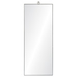 Renwil - Filbert Wall Mirror - The simple sophistication of a single loop defines the glamorous design of this modern full-length mirror. Secured by a coordinating stainless steel hanger, the thin stainless steel mirror frame features an ornamental circle at the top center of the looking glass for understated embellishment that never goes out of style. The delicate decoration of this decorative mirror is everything you need to dress up walls throughout the home.
