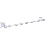 Banner Faucets - Square Base Design Bath Accessory 24" Towel Bar, Chrome - Durable Chrome Finish. Zinc & Brass Construction. Mounting Hardware is included. Easy to Install.