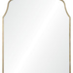 Renwil - Natasha Decorative Wall Mirror 26" x 42" - Refined and sophisticated, this shapely mirror draws the eye upwards. It is framed in iron with a beautiful antique silver leaf finish. It adds a majestic feel over a bedroom dresser or hallway console.