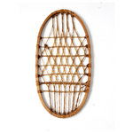 86 Vintage - Antique Snowshoe, Rustic Tray - This is an antique snowshoe.  The single wood frame shoe makes a great wall display or decorative tray.  Marked USA BQMO 9.