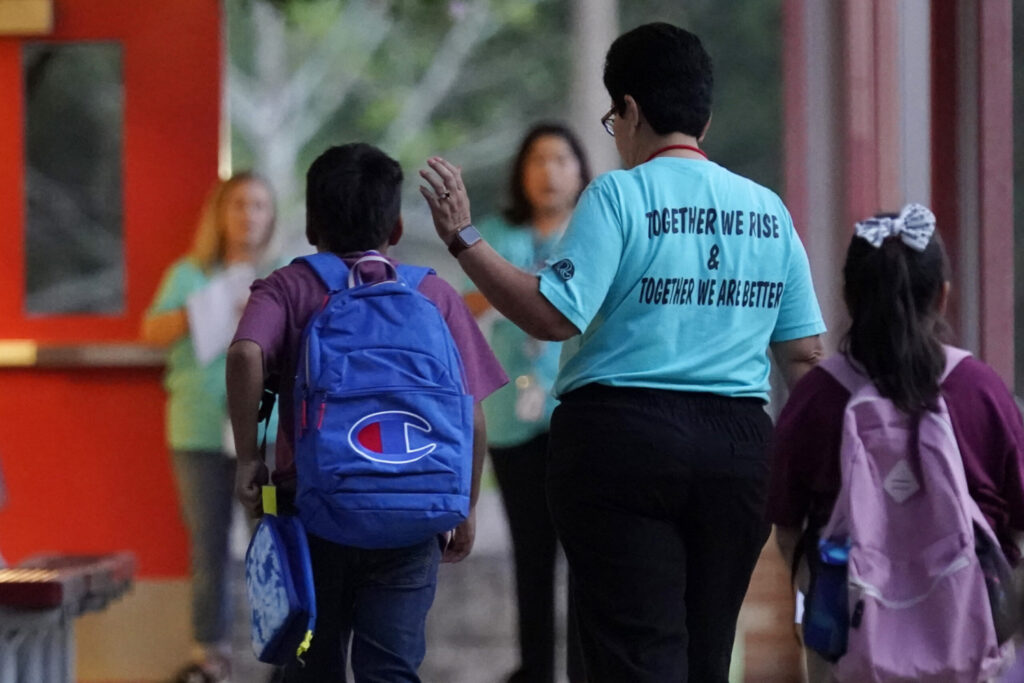 Uvalde Elementary students return.