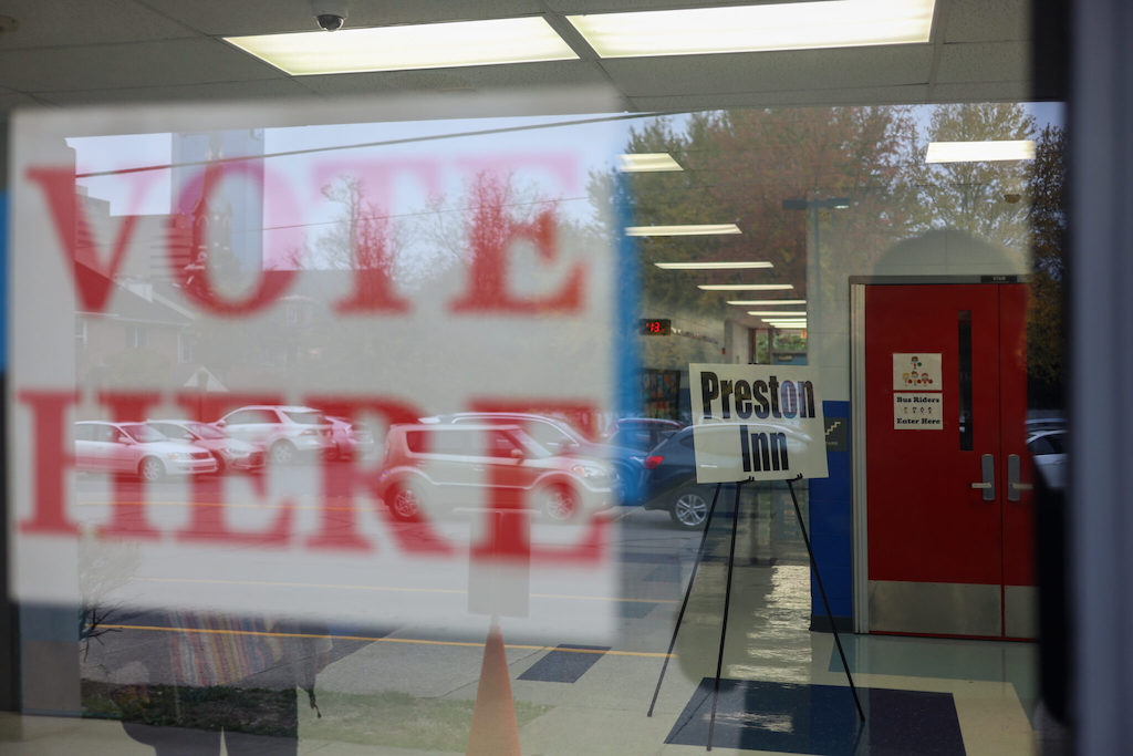 A polling place in Kentucky.