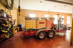 A firestation with vats of AFFF.