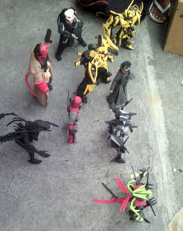 Filipino Man Turns Old Flip Flops Into Action Figures, And The Result Is Quite Impressive