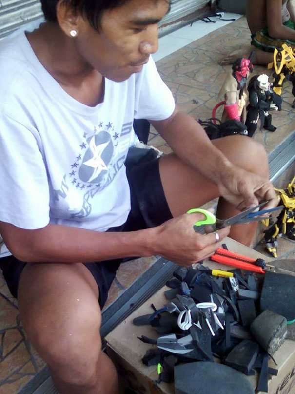 Filipino Man Turns Old Flip Flops Into Action Figures, And The Result Is Quite Impressive