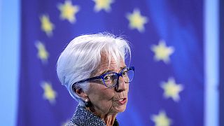 Il Presidente della Banca Centrale Europea, Christine Lagarde, parla durante una conferenza stampa a Francoforte, Germania, giovedì 12 settembre 2024.