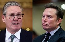 Keir Starmer, a sinistra, ed Elon Musk, a destra