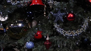 FILE: A Christmas tree is pictured at Bryant Park's Winter Village, New York, US, Nov. 26, 2024