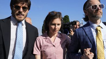 Amanda Knox chega a um tribunal em Florença, Itália, a 5 de junho de 2024.