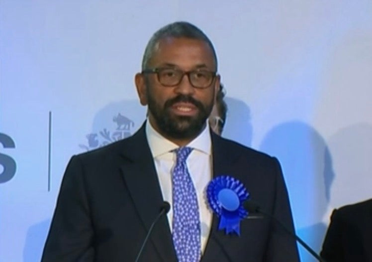 Former home secretary James Cleverly avoided losing his seat, unlike many of his cabinet colleagues