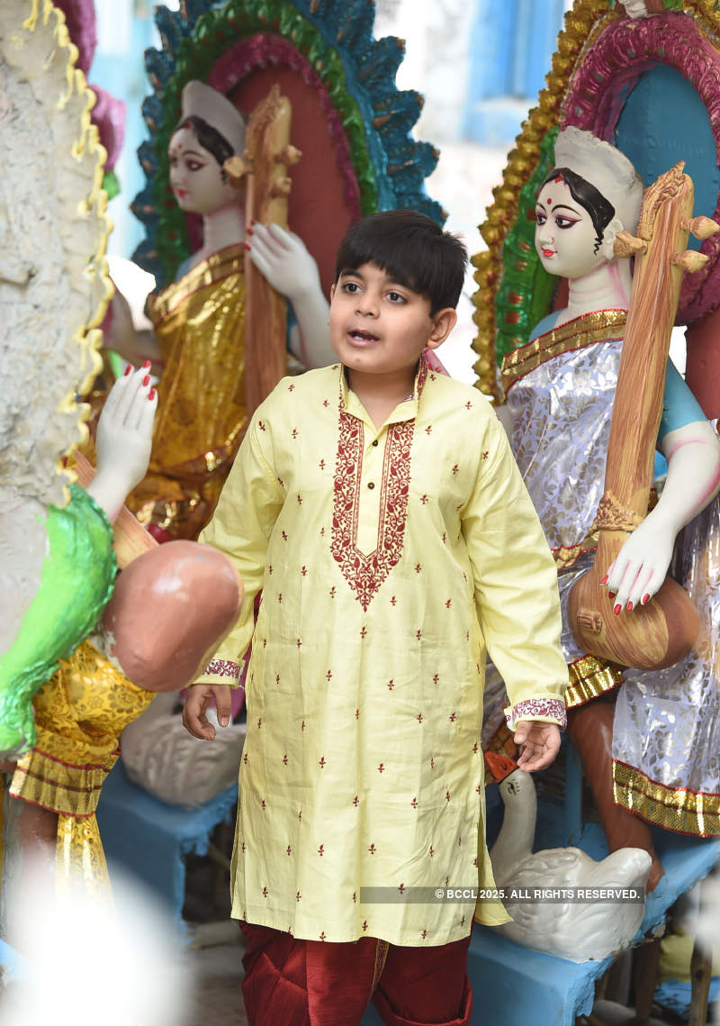 Tollywood kids celebrate Saraswati Puja in style