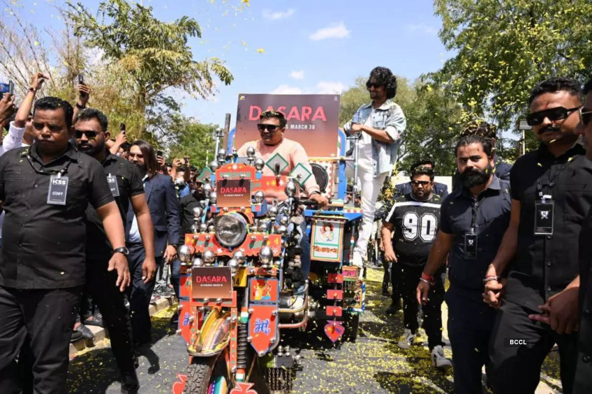 Nani arrives in style for the promotions of Dasara