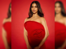 Suhana Khan channels the perfect Christmas vibes in a sculptural dress from Magda Butrym