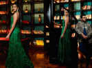 PV Sindhu wore a breathtaking emerald green gown by Abu Jani Sandeep Khosla for her Sangeet ceremony