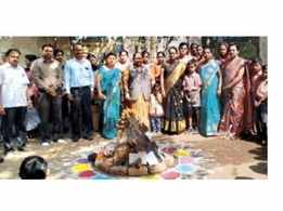 Students celebrate Holi in a different way