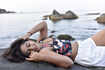 Mrunmayee Deshpande's exclusive photoshoot on Palolem beach in Goa