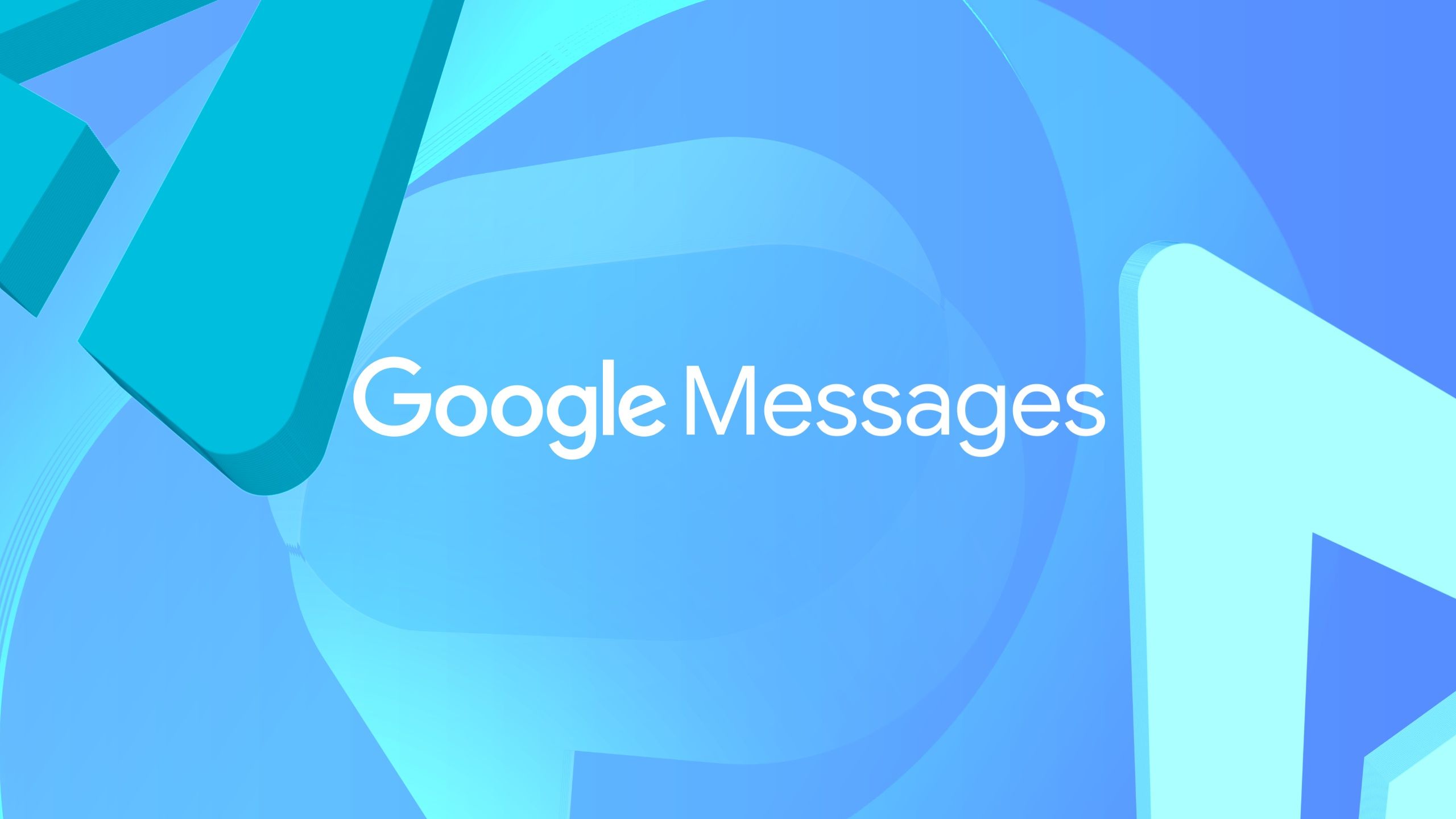 The words 'Google Messages' against a blue and light green background