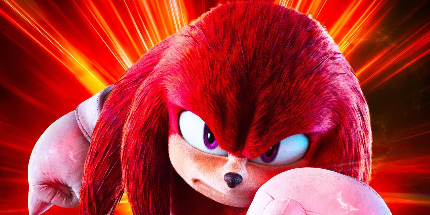 Knuckles on a character poster for Sonic the Hedgehog 3.