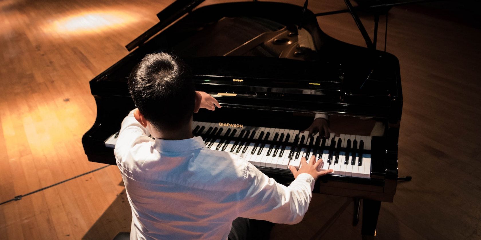 Child playing piano