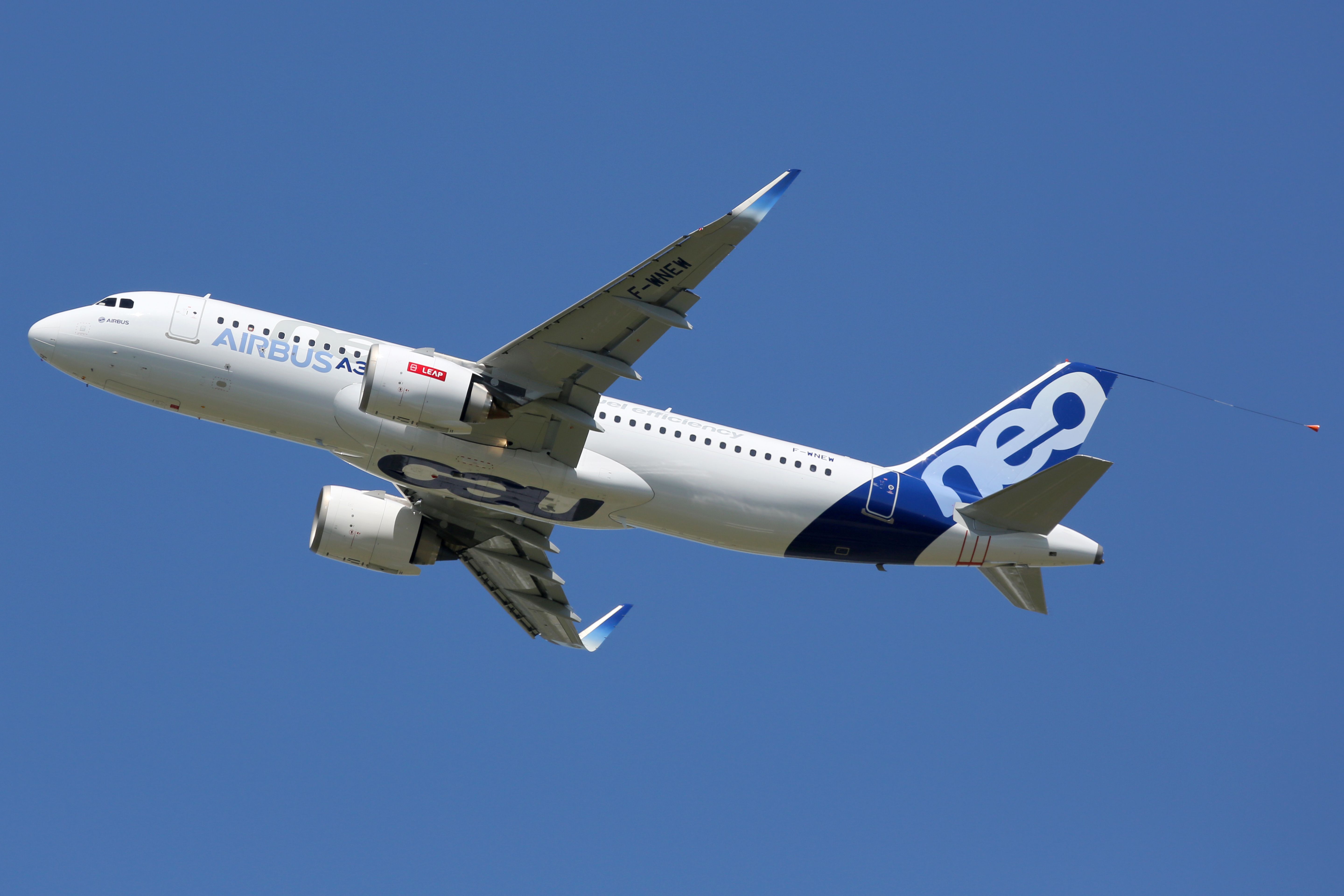 Airbus A320neo departing Toulouse Blagnac Airport TLS shutterstock_286849040