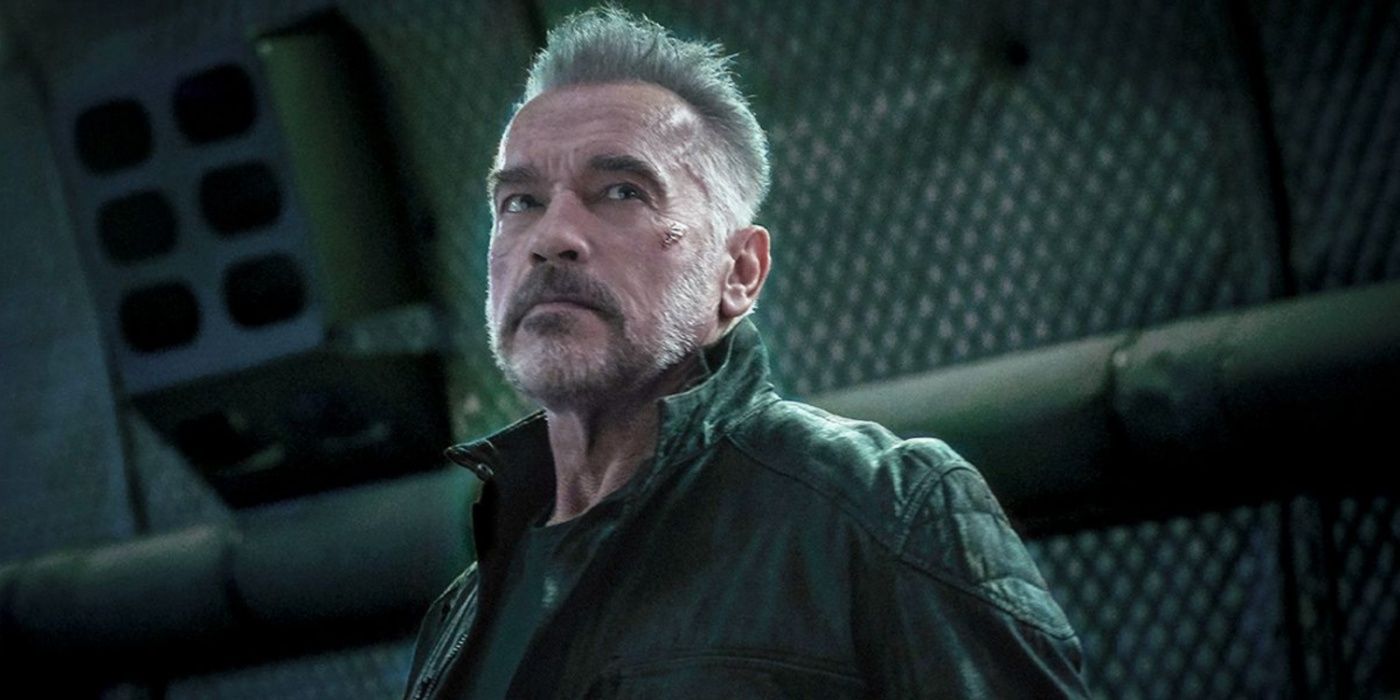 The T-800 Looking Serious in Terminator: Dark Fate